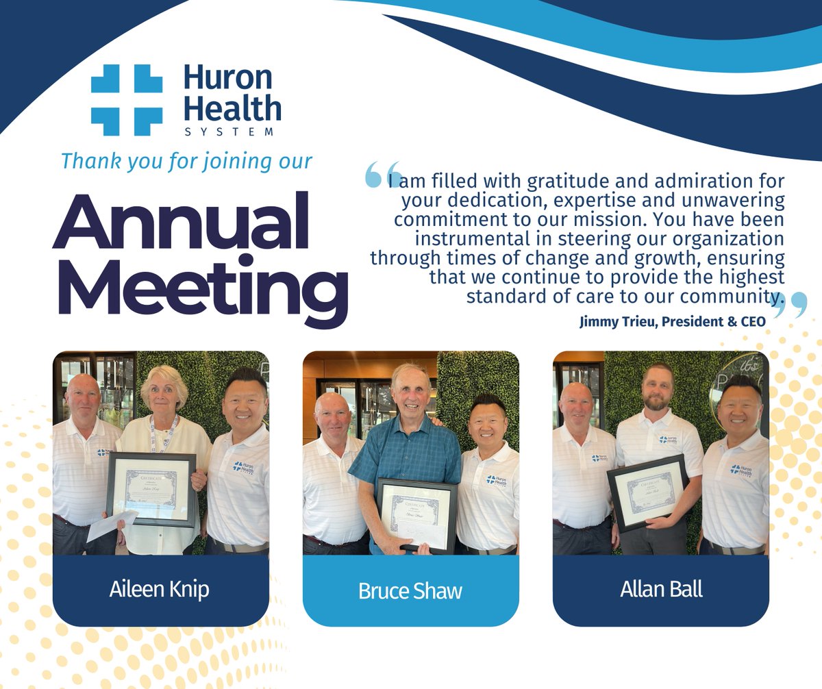 At our AM, guests heard thoughtful comments from our leaders, as well as guest speakers from the OHA and OHW.  We also recognized the retirement of three Board Members. Their contributions have paved the way for a successful future and inspired us all to strive for excellence.