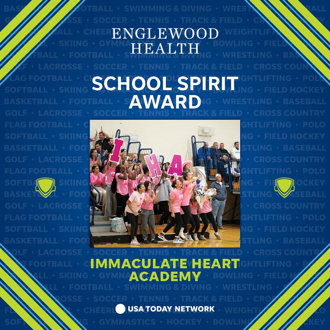The winner of the School Spirit Award, presented by Englewood Health, is Immaculate Heart Academy! #NJSportsAwards