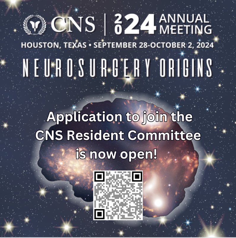 CNSResidents's tweet image. Reminder that the application deadline for the CNS Resident Committee is this Sunday, June 30th! This is an excellent opportunity for networking and building relationships within organized #Neurosurgery! cns.org/residency/cns-… @CNS_Update @jnbmd