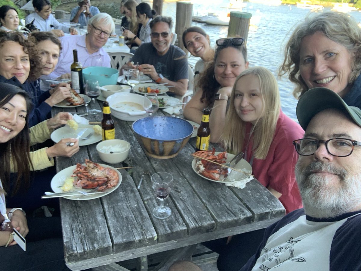 jbwallingford's tweet image. Thanks to ⁦@LabPiotrowski⁩ and ⁦@Planaria1⁩ for an awesome dinner on Eel Pond. ⁦@MBLScience⁩