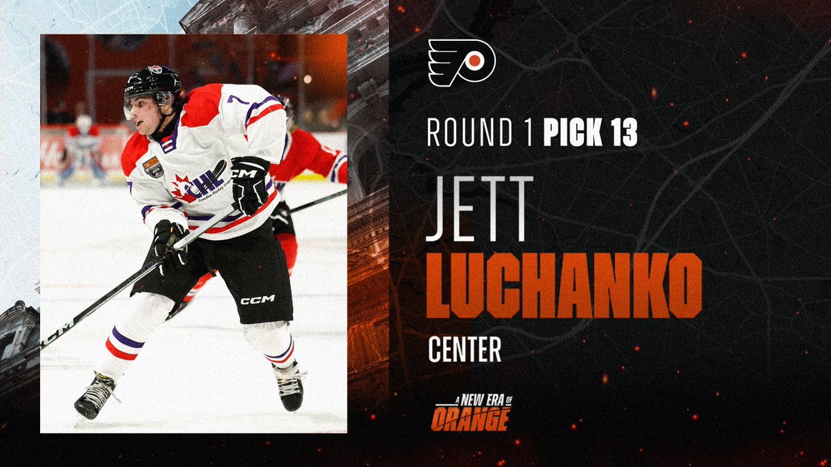 🔶 WELCOME TO PHILLY! 🔶

With the 13th overall pick in the 2024 #NHLDraft, we are proud to select Jett Luchanko. #LetsGoFlyers