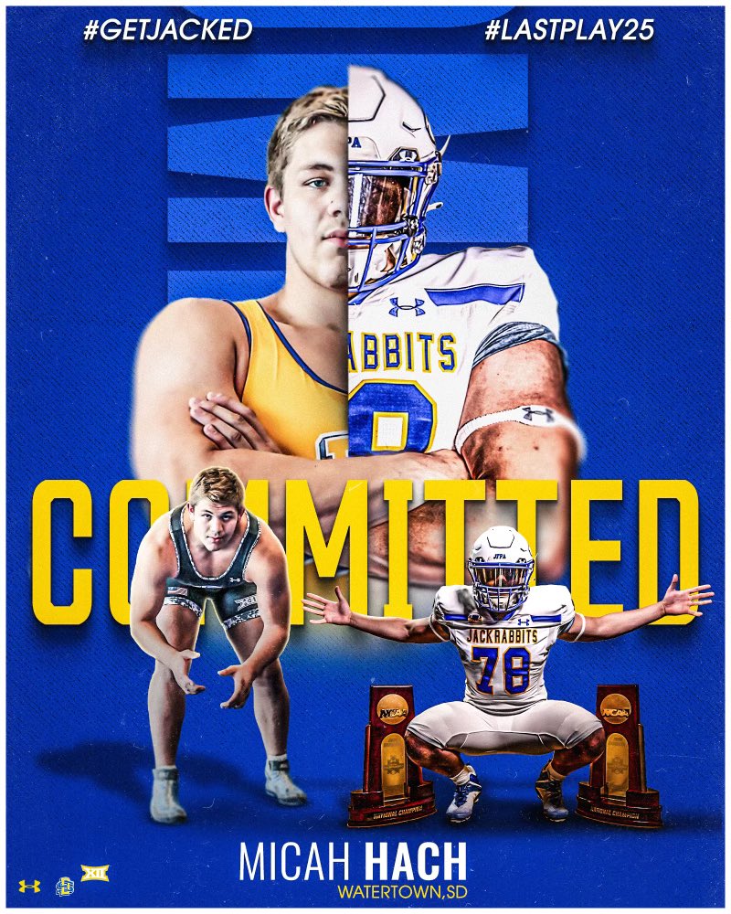 HachMicah58694's tweet image. 🟡🔵Found home!!! 🔵🟡

🐰🟡🔵I am proud to announce that I’m 100% committed to SDSU 🟡🔵🐰

@damion_hahn @SDSURogers3 @CoachRyanOlson @dfreund7 @JohnHodorff @CoachTJLucas @J_Menage3 @GoJacksFB @GoJacksSDSU @SDSU_Recruiting 
#605hogs #lastplay25 #getjacked