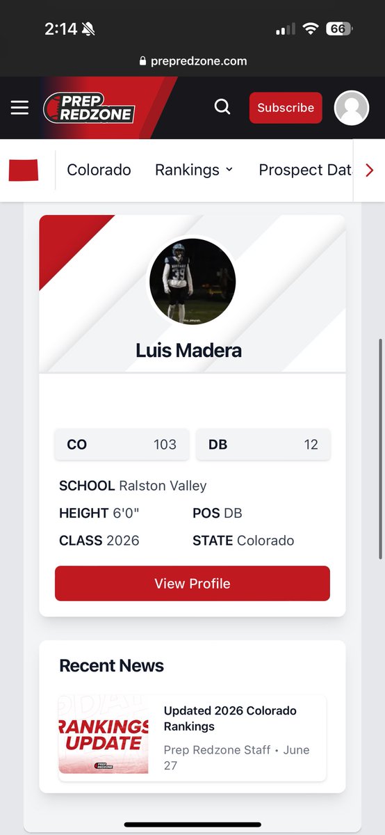 luismadera212's tweet photo. Thank you @PrepRedzoneCO for the ranking definitely got work to do but I’m always up for the challenge.
@coachwes_23 @TeamFullGorilla @FootballRalston @MaxPreps @simon_villanoz @PlaymakerCorner @RodCoaching @247Sports @CoachThomas04 @CoachMontez87 #AGTG #coloradopreps https://t.co/r7kwwm9gy6