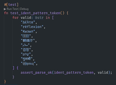 Putting my parser to the test (it passed)