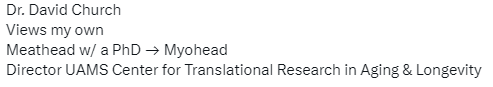 DrMyohead's tweet image. Almost 7 months late posting this but...
I’m happy to share that I’m starting a new position as Director of the Center for Translational Research in Aging & Longevity at University of Arkansas for Medical Sciences, College of Medicine!