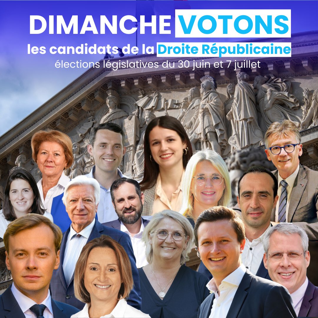 Dimanche faisons le choix de la Droite Républicaine Indépendante qui refuse la compromission. 

Face au chaos des extrêmes et à l’impasse du macronisme choisissons les candidats <a href="/69Republicains/">Les Républicains 69</a> !