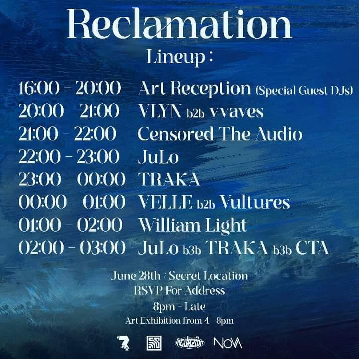 DENVER WE ARE HERE FOR YOU. TONIGHT - RECLAMATION

<a href="/ctadnb/">CENSORED THE AUDIO</a> TRAKA <a href="/JuLo_Music/">J u L o</a> &amp; so many other insanely talented artists, both auditorily &amp; visually. Shoutout Frank Pomes!

We are joining <a href="/Indobeats_/">indobeats</a> <a href="/musicVELLE/">VELLE</a>
<a href="/vlyn/">Vicki Chew</a>
<a href="/vvav3s_/">çøłīñ</a>
Vulture

Tickets 🎟 

multipass.com/mp/eventDetail…