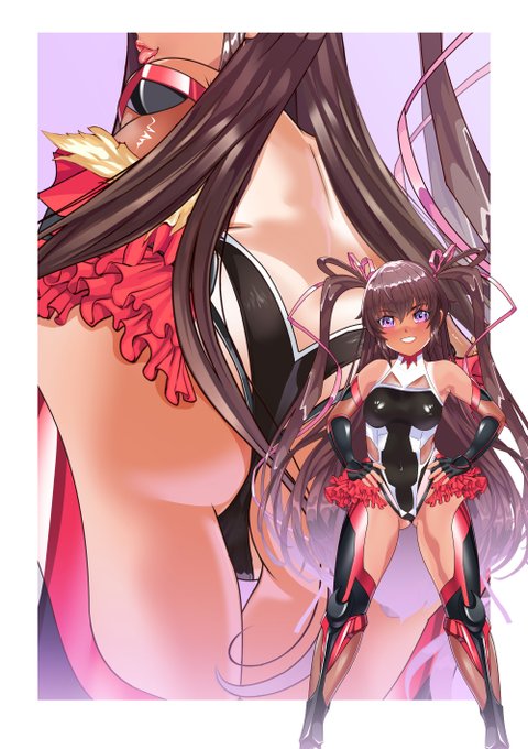 おはようございます❤(#^.^#)
Y豚ちゃん❤のプリティ～ヒップ❣❣
ぷりん❤
#対魔忍ユキカゼ 
#日焼け 