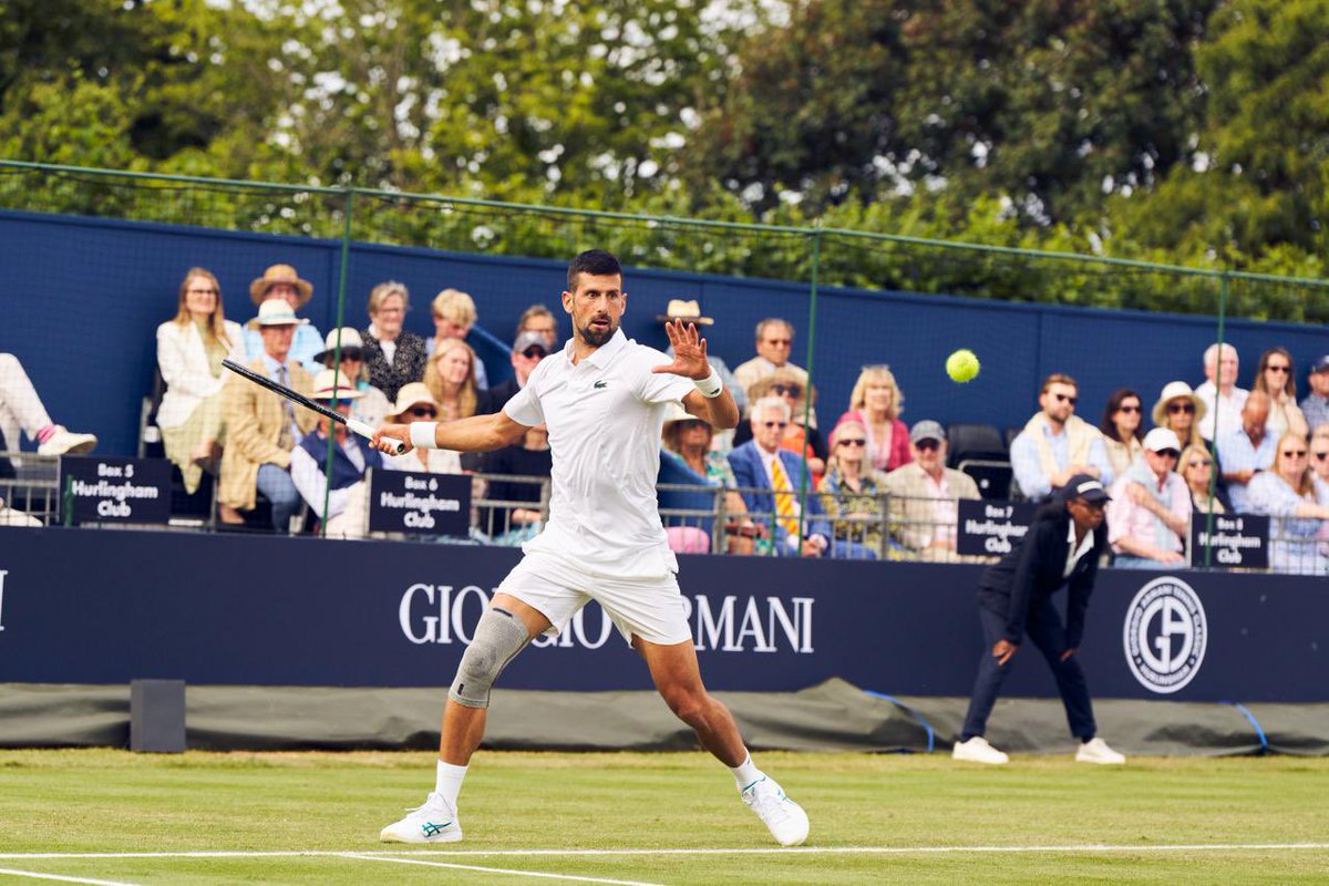 DjokerNole's tweet photo. Always a pleasure playing with you my friend. And having some laughs. Good luck 🍀 for Wimbledon. https://t.co/xkyZm7LQVX