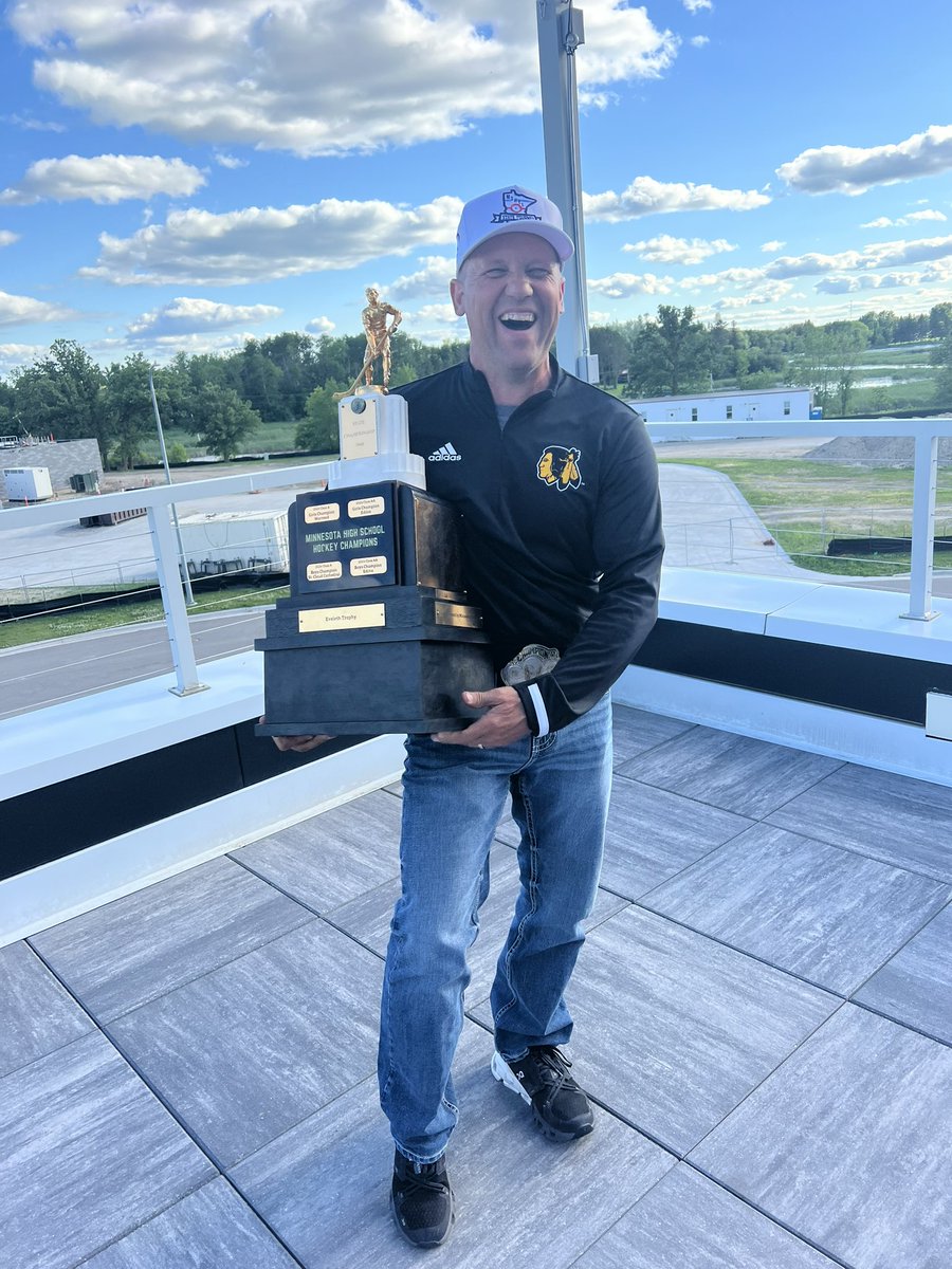 It’s fun to win! Congrats to Coach C on capping off his 25th year behind the bench with his 5th Championship! #EvelethTrophy #Warrior

He has been a part of WHS Girls Hockey since it started!