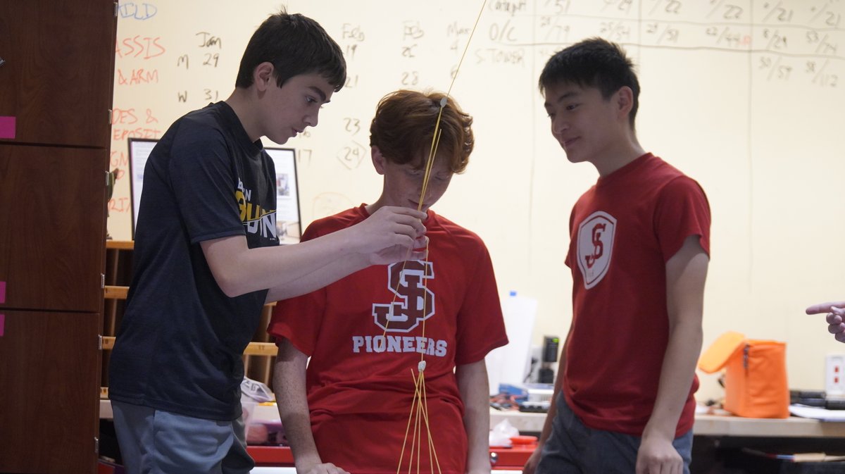Week 1✅ 

Students are nearly done with their robots, attaching arms and color sensors. Spaghetti towers were also built, with the winning tower almost reaching 4 feet tall! Lastly, students started to create autonomous programs. We are excited for next week! <a href="/SJShrewsbury/">Saint John's</a>
