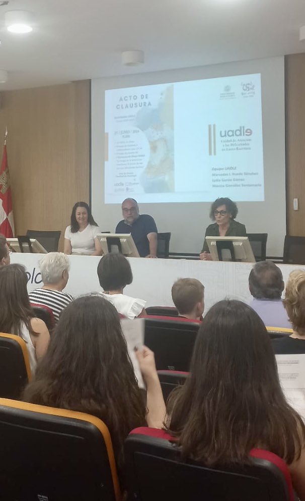 Acto de clausura del curso 2023-2024 en UADLE, acompañados de escolares, familias, compañeros/as y amigos/as. Muchas gracias!!!
<a href="/PsicologiaUSAL/">Psicología USAL</a> <a href="/dipusalamanca/">dipusalamanca</a>