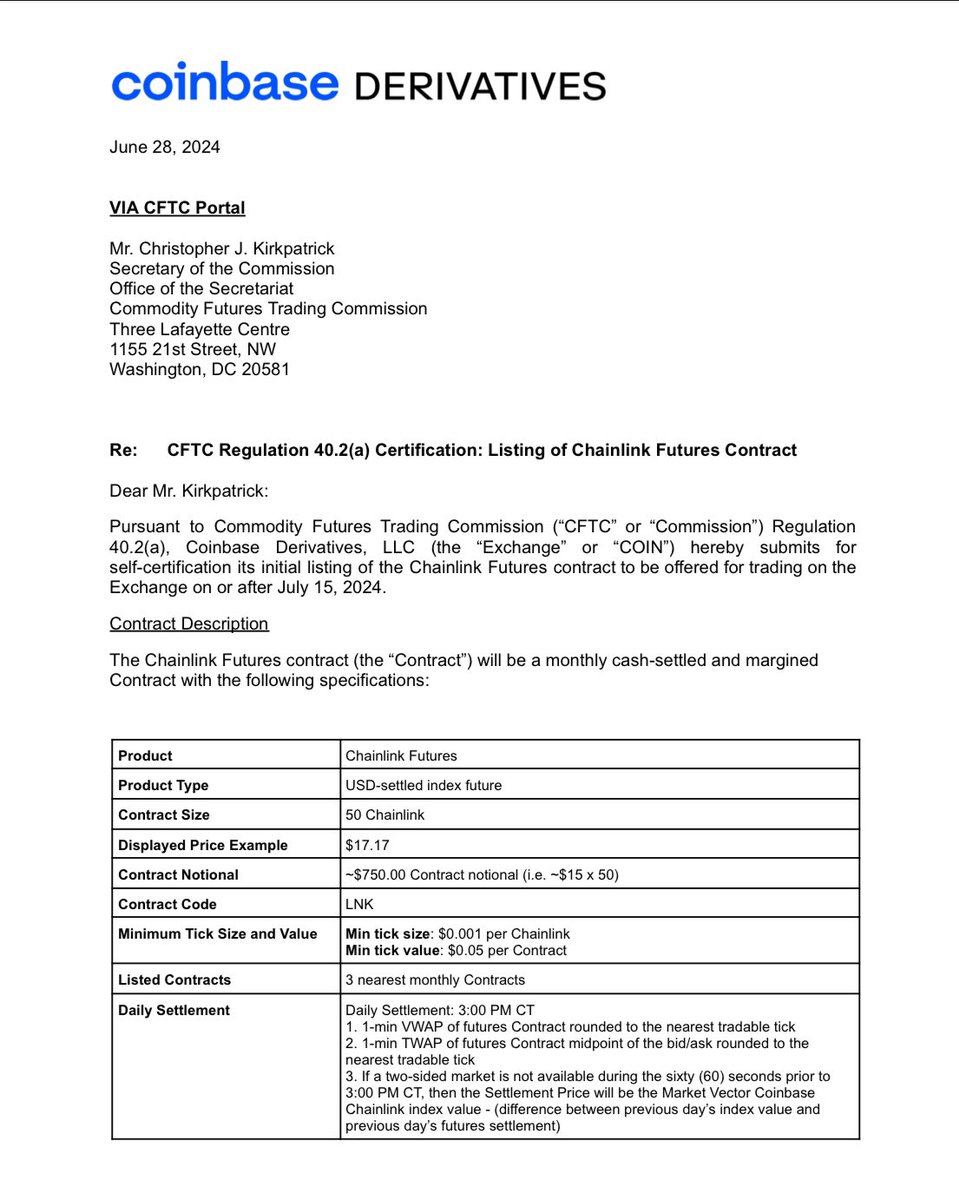 Chainlink ETF is NEXT!!? (via Coinbase)