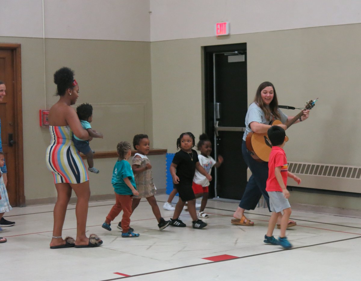 We were overjoyed to have faculty from <a href="/macphailmusic/">MacPhail Center</a> host a concert for kids and parents at the COE on Tuesday! Our kids were eager participants in the evening's performance. They clapped their hands, stomped their feet, and sang along with their music instructor, Cari. (1/3)