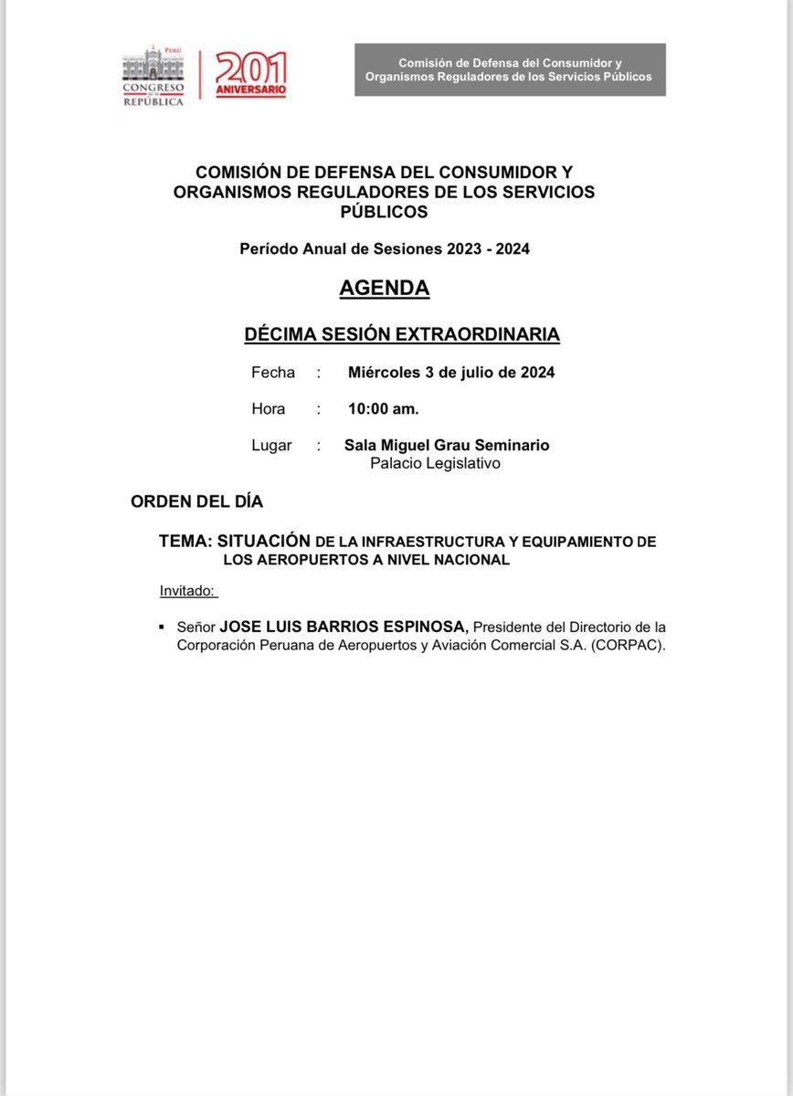 CODECOperu's tweet photo. Convocamos al Presidente de @CORPACOFICIAL a una sesión extraordinaria para abordar la situación de infraestructura y equipamiento en nuestros aeropuertos, crucial tras los recientes eventos en el aeropuerto de  #Tarapoto, que han afectado a muchos usuarios de este servicio. https://t.co/3mnAMqmcVY