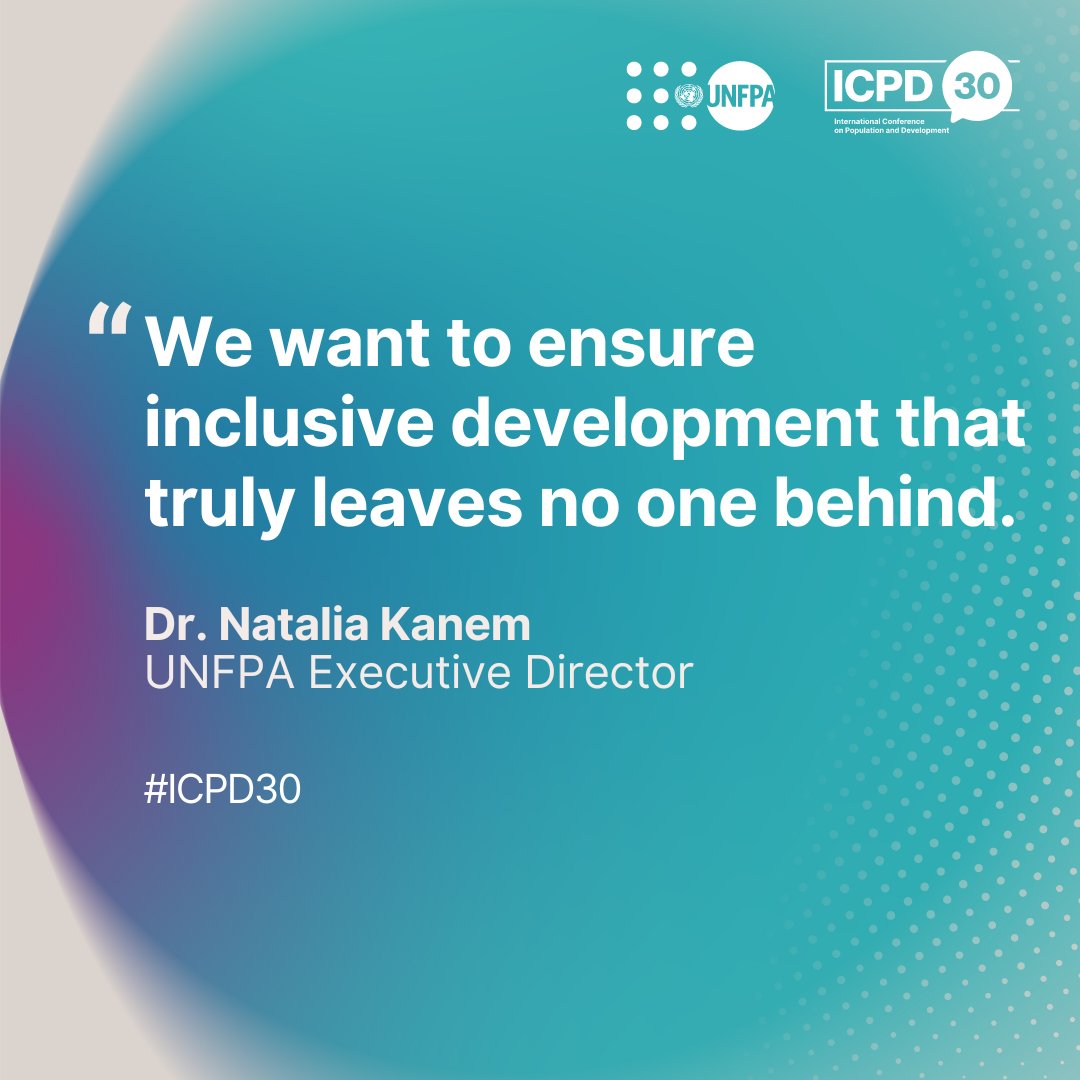Our #CommonFuture must be equitable and inclusive for all!

Watch <a href="/UNFPA/">UNFPA</a> Executive Director <a href="/Atayeshe/">UNFPA Executive Director</a> close out the #ICPD30 Global Dialogue on Technology in New York: unf.pa/gdt

#GlobalGoals