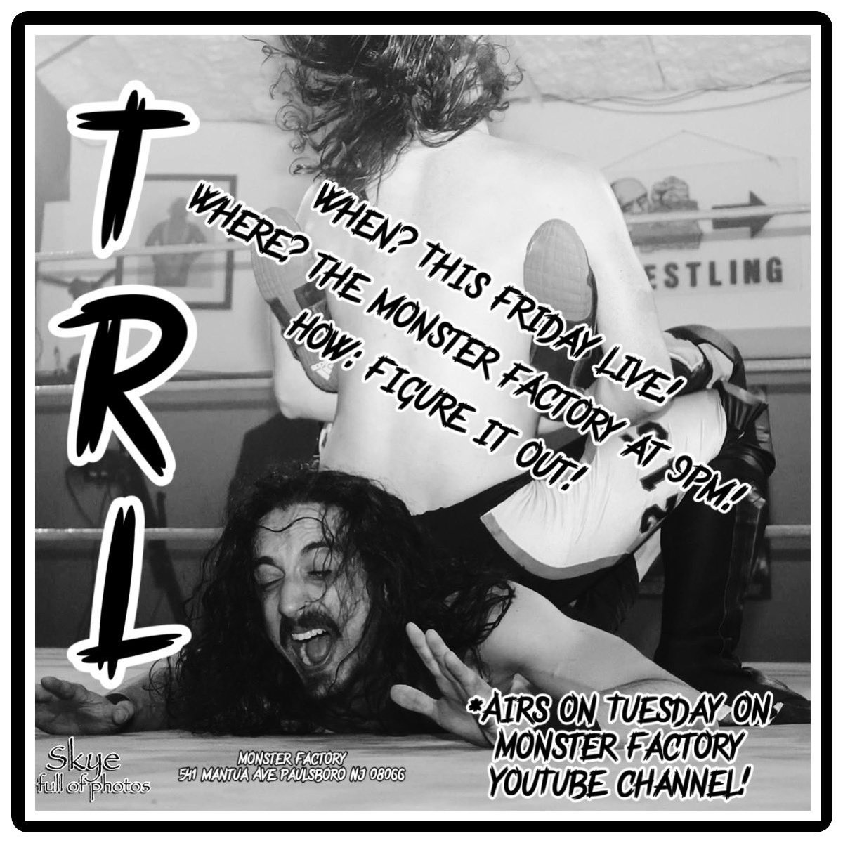 4MonsterFactory's tweet photo. Doors open at 9pm! Free pro wrestling!
#trl #monsterfactory https://t.co/BBMWfI0wM9