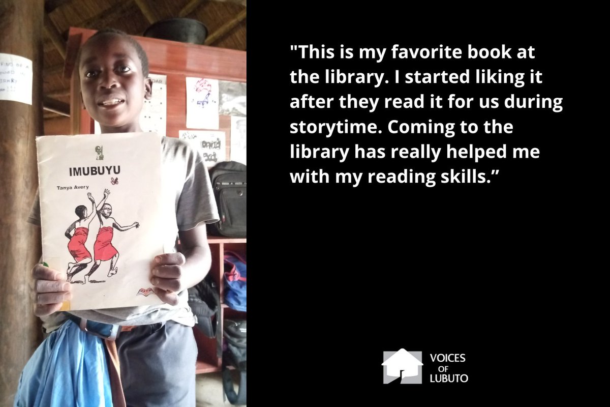 LubutoLibrary's tweet photo. "This is my favorite book at the library. I started liking it after they read it for us during storytime. Coming to the library has really helped me with my reading skills.” #VoicesofLubuto https://t.co/iGzZ9f1AIJ
