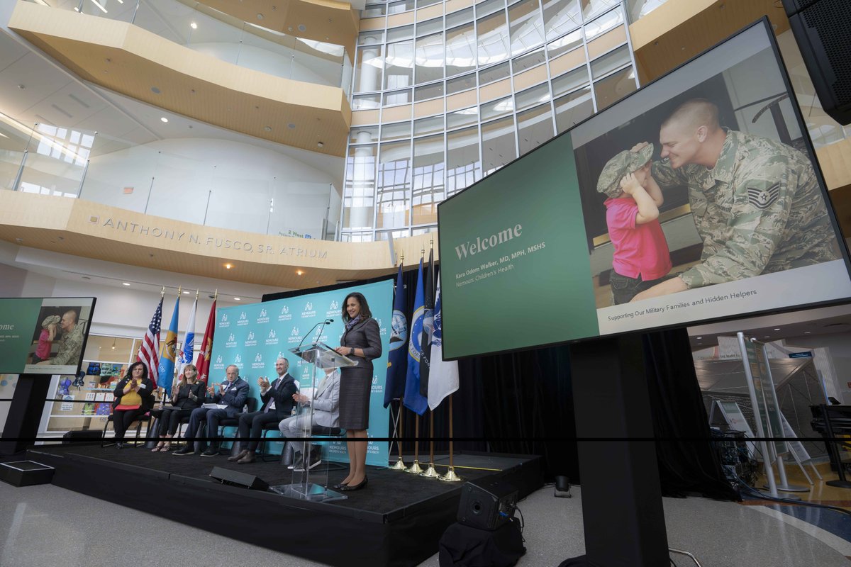 Nemours's tweet photo. We were honored to co-host a special event with @SenatorCarper and @DoleFoundation today to highlight the unique needs of military-connected families. Our work together improves health care and other community supports for #MilitaryFamilies. #HiddenHelpers https://t.co/9U13agq70g
