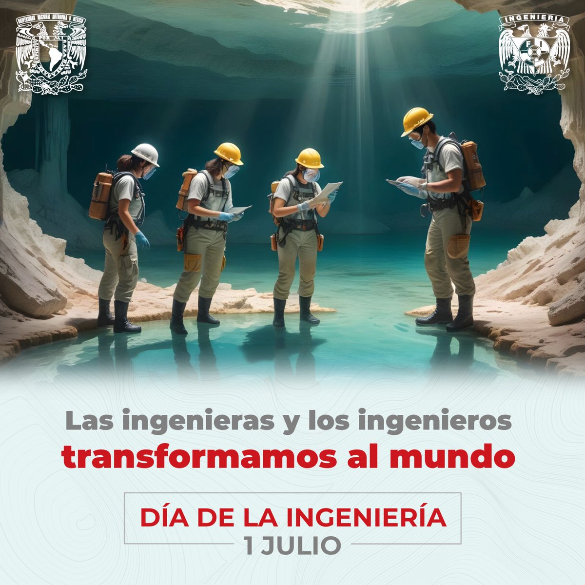 1 de julio, Día de la Ingeniería💫
Muchas felicidades, ingenieras e ingenieros. Hoy celebramos su creatividad, ingenio y dedicación 👏
#OrgulloFI❤️
.
.
<a href="/dicyg/">DICyG - FI</a> 
<a href="/DIMEIFIUNAM/">DIMEIFIUNAM</a> 
<a href="/DICT_FIUNAM/">División de Ingeniería en Ciencias de la Tierra</a> 
<a href="/die_fi_unam/">División de Ingeniería Eléctrica</a> 
<a href="/uatUnam/">Unidad de Alta Tecnología</a> 
<a href="/sefiorgmx/">SEFI UNAM</a> 
<a href="/SocialesyHum_FI/">DCSyH FI UNAM</a> 
<a href="/Gaceta_UNAM/">Gaceta UNAM</a>