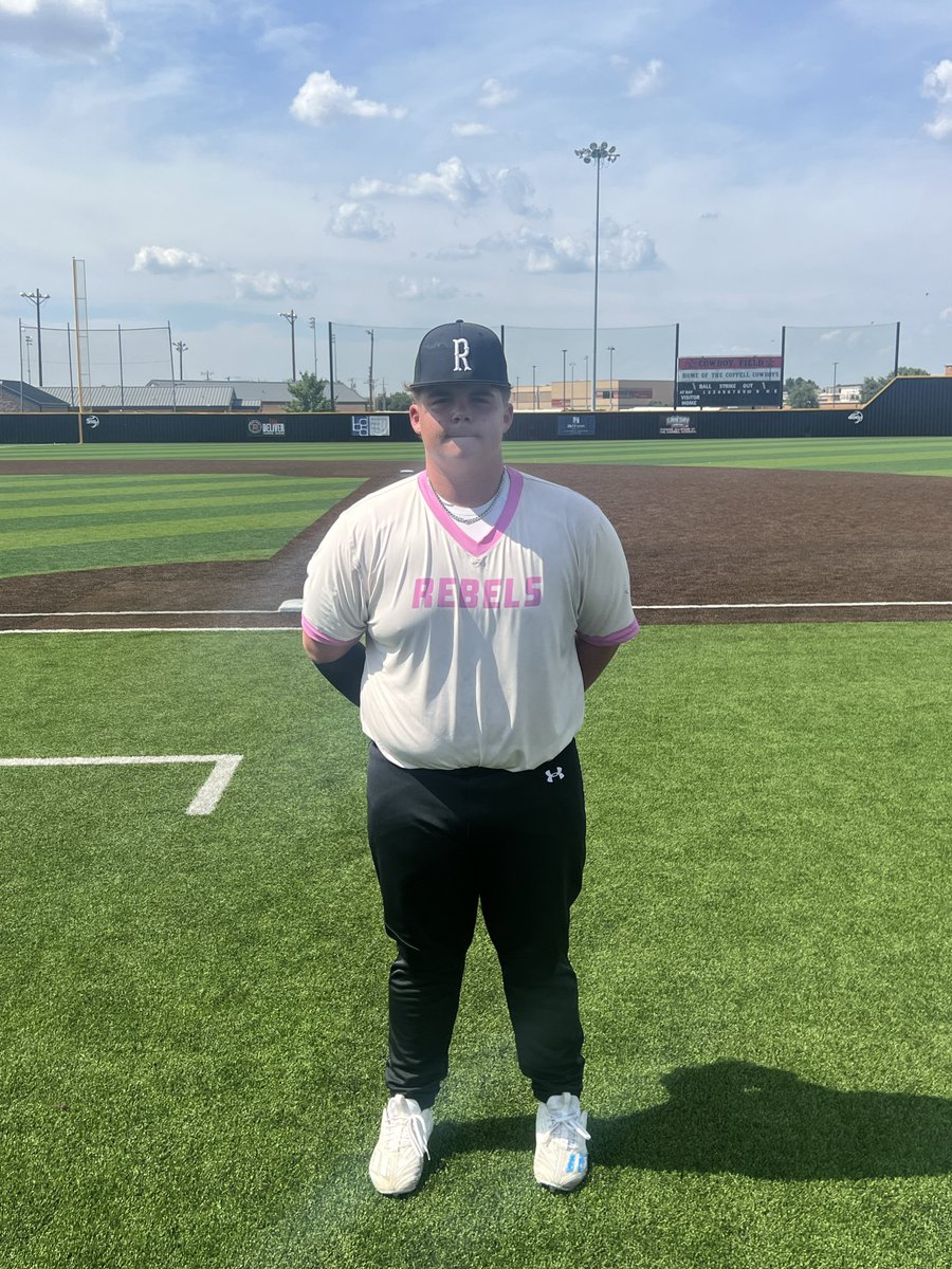 FiveToolTexas's tweet photo. F: @WylieRebels 3, NTX Trailblazers 2025 2
PoG: @Justin3hill 7 IP, 3K, 4H, ER
Hitter: Robinson Peralta 2-3, RBI, R, SB https://t.co/n8QMmUGDXO