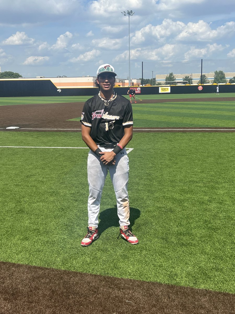 FiveToolTexas's tweet photo. F: @WylieRebels 3, NTX Trailblazers 2025 2
PoG: @Justin3hill 7 IP, 3K, 4H, ER
Hitter: Robinson Peralta 2-3, RBI, R, SB https://t.co/n8QMmUGDXO
