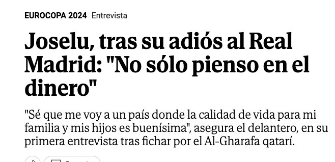 Amenazó al Alavés con bajar su rendimiento (lo dice una sentencia judicial) si no anulaba su cláusula de renovación. Exigió 275.000 euros por su marcha, que el juez desestimó porque se fue el. Pidió al Madrid que activara su compra para que el Espanyol no sacara más por él...