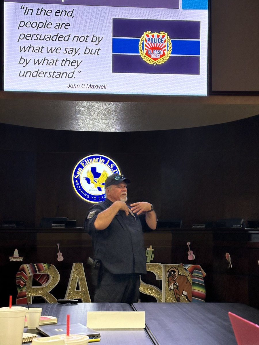 RogelioSegovi13's tweet photo. An incredible day of learning‼️Officer Pacillas and Officer Whitner excelled in their Rational Dialogue of Leadership: Overview of Crucial Conversations session. Thank you both for your dedication and service! ✨@SanElizarioISD https://t.co/0JubqSyF89