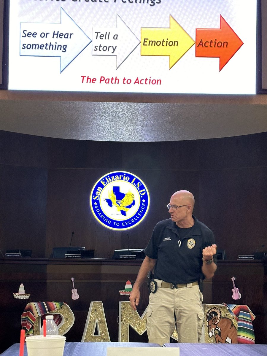 RogelioSegovi13's tweet photo. An incredible day of learning‼️Officer Pacillas and Officer Whitner excelled in their Rational Dialogue of Leadership: Overview of Crucial Conversations session. Thank you both for your dedication and service! ✨@SanElizarioISD https://t.co/0JubqSyF89