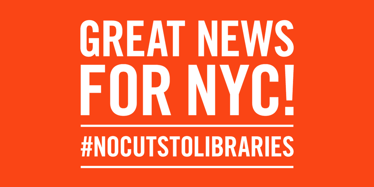 QPLNYC's tweet photo. It’s official: #NoCutsToLibraries! You did it NYC, this victory is yours.
Thank you @NYCMayor, @NYCSpeakerAdams, and the entire @NYCCouncil for restoring library funding in the FY25 budget.
See the full statement: https://t.co/ItjoFyfIf3 https://t.co/zKA5jFV75F