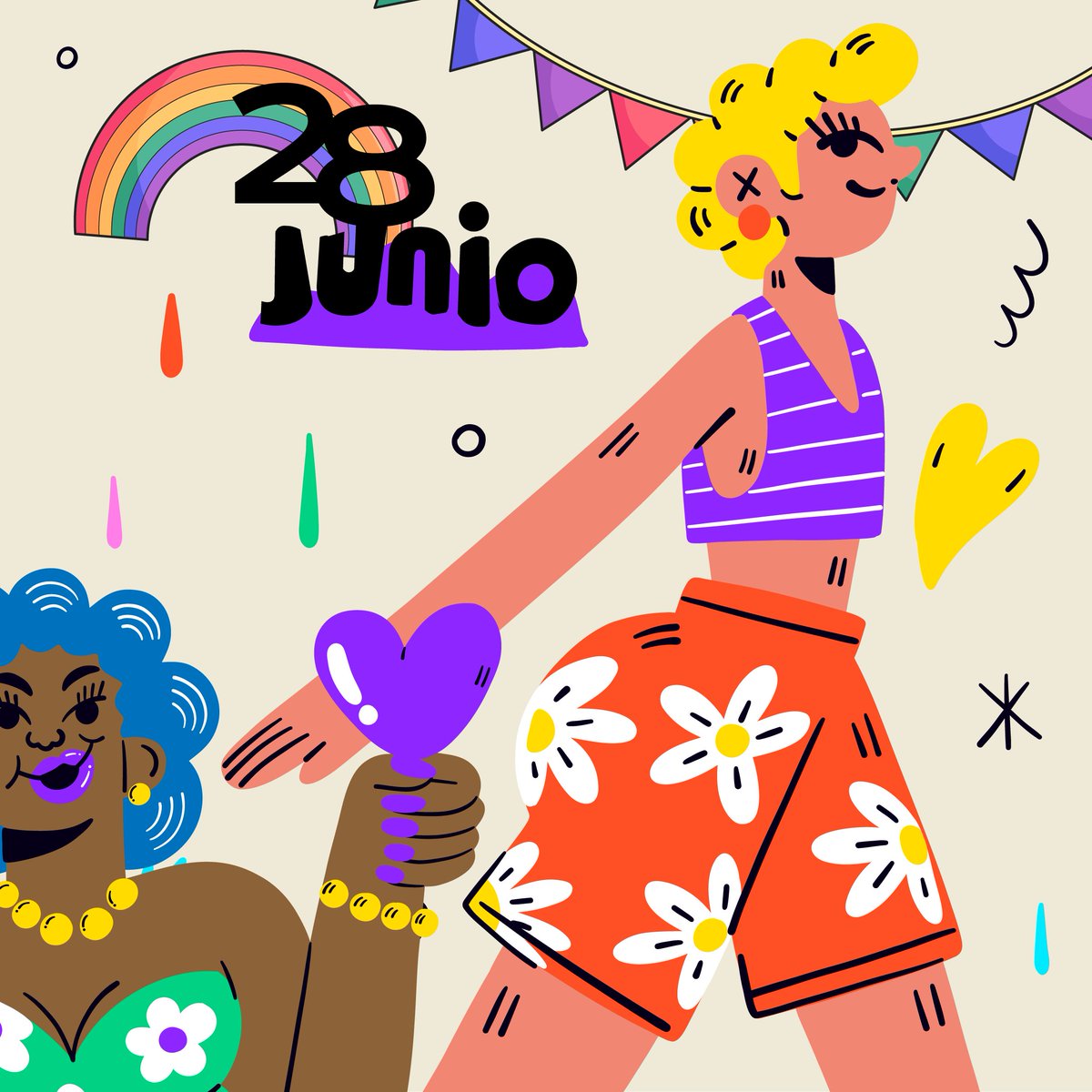 #DiversxsEfemerides | LLEGÓ EL PRIDE DAY! ¡Feliz día del Orgullo LGBTIQ+!
.
.
Seguimos luchando por todos los derechos para las personas LGBTIQ+
.
.
#28JUN #PrideDay #Pride2024 #pride🌈 #LGBTIQ