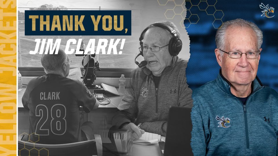 MarkEWomack's tweet image. CEDARVILLE LEGEND! Thank You, Jim Clark, for 22 years of award-winning service as Cedarville University's first and only assistant sports information director! Enjoy your retirement because you deserve it! Always a Yellow Jacket! @jamesbruceclark