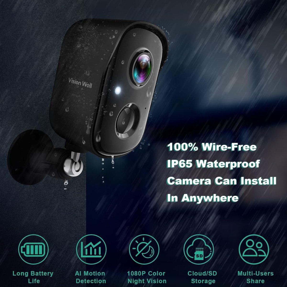 Buyereviews's tweet image. Meet your new favorite Security Cameras Wireless Outdoor. Enjoy 1080P quality, AI Motion Detection, and Color Night Vision. 

Retail Price: $72.99
Discounted Price: $32.84
Link: amzn.to/3L61bLu
#HomeSecurity #WirelessCamera 📷