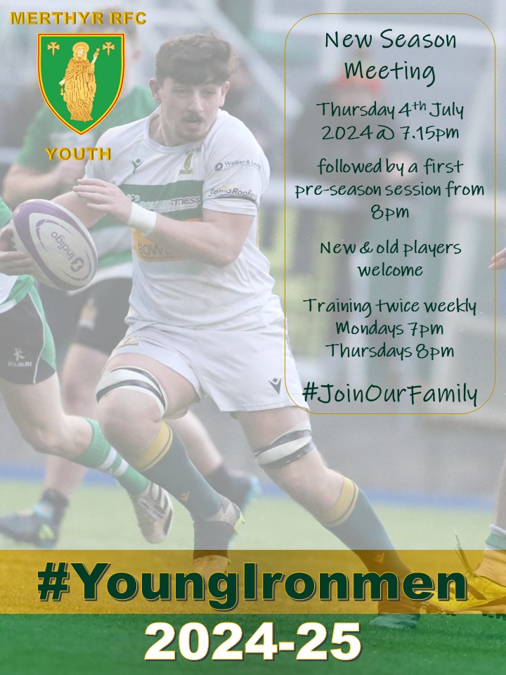 RFCMerthyr's tweet photo. #TeamYouth2024

Preparation for another exciting season begins.
 
Why not make your mark on #GeneralElectionDay by joining our brilliantly talented squad. 

We'd love to have you join our #RugbyFamily❤️

#YoungIronmen🖤💚💛 https://t.co/WGlaj8yYSQ