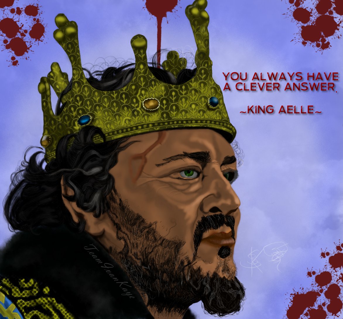 1/2 In #Vikings S4A we started to get crushing King Aelle moments &amp; this scene was full of them - and of Ivan's special magic as he brought it all across masterfully in spite of the limitations.👌👑 It's why I ventured to capture this shot that is~
.
#IvanKaye #KingAelle #fanart