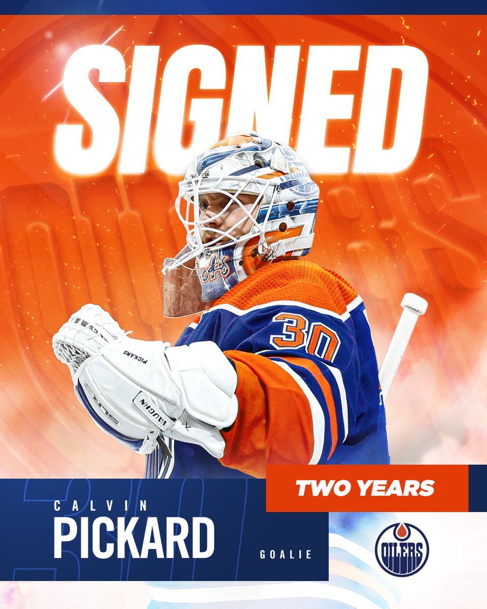 EdmontonOilers's tweet image. Welcome back, Picks 🙌

The #Oilers have signed goaltender Calvin Pickard to a two-year contract extension with an AAV of $1 million.