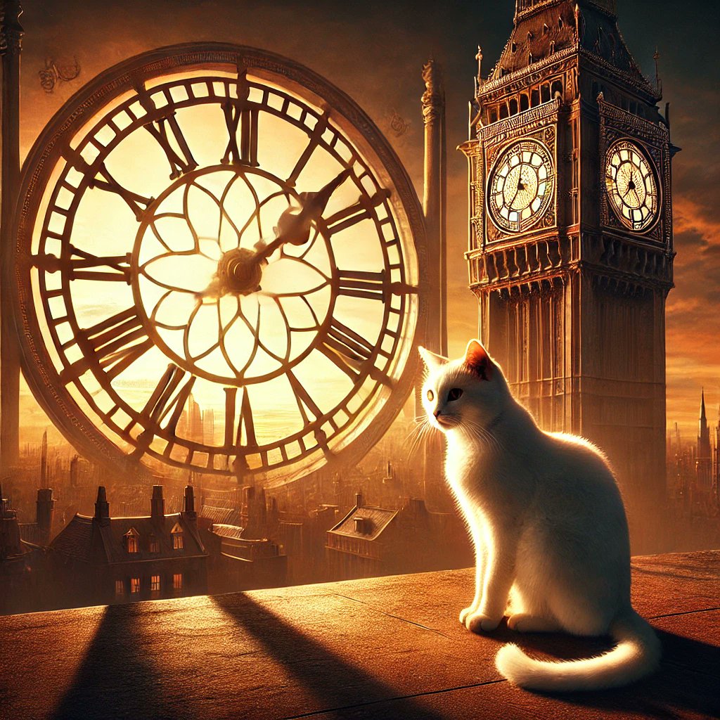 ryuji_VR's tweet photo. ๅคๆฅใฎๅ
ใซๅ
ใพใใ็ฝ็ซใจๅคใๆ่จๅก
#็ซใคใฉในใ
#PromptShare
#SteampunkCat
#ClockTowerMagic
#TwilightGlow
#VintageVibes
#GoldenHour
#CatAdventures
#UrbanFantasy https://t.co/s6E5ta8sbi