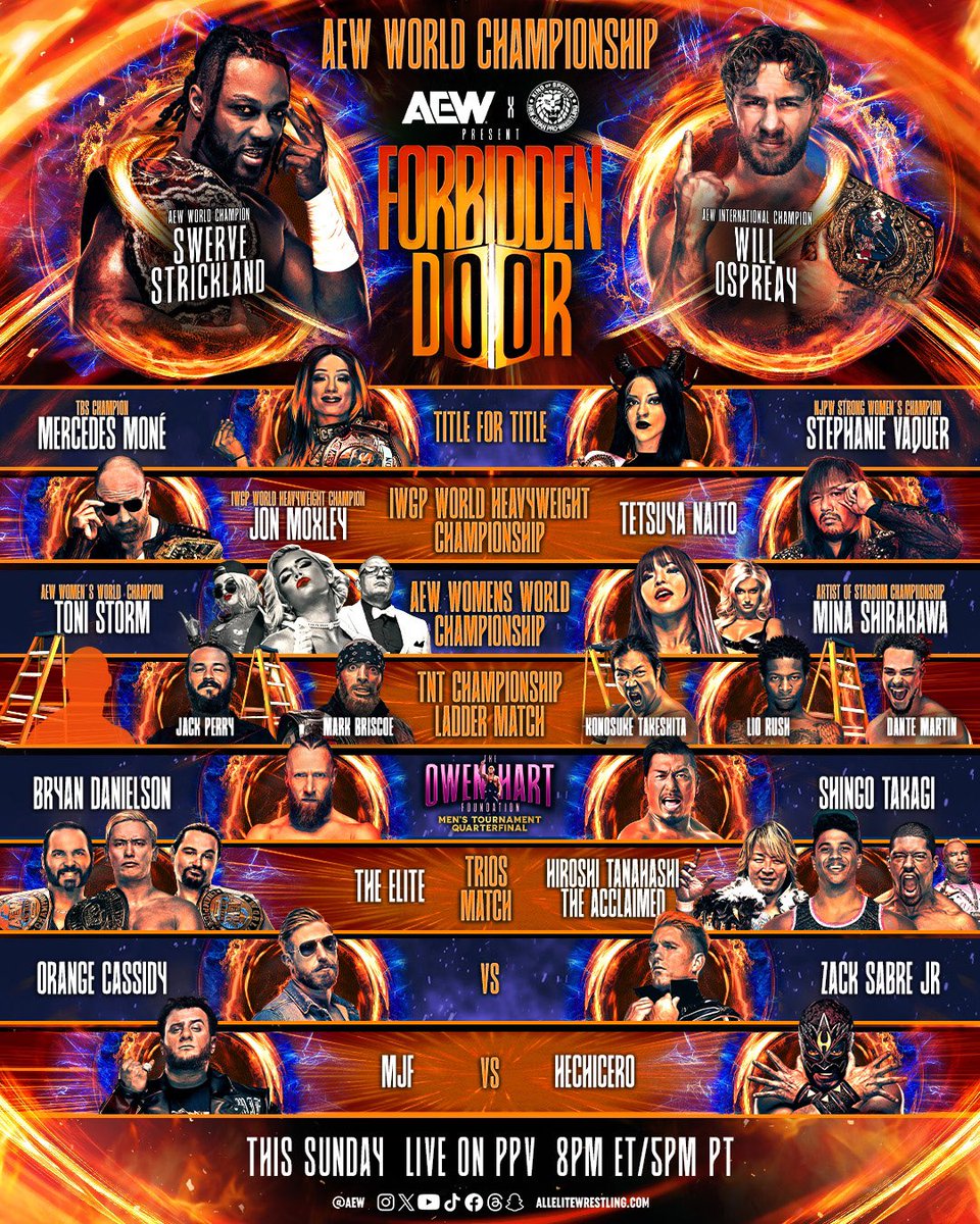 JRsBBQ's tweet image. Flying to NYC Saturday for #ForbiddenDoor
Wouldn’t miss it @AEW