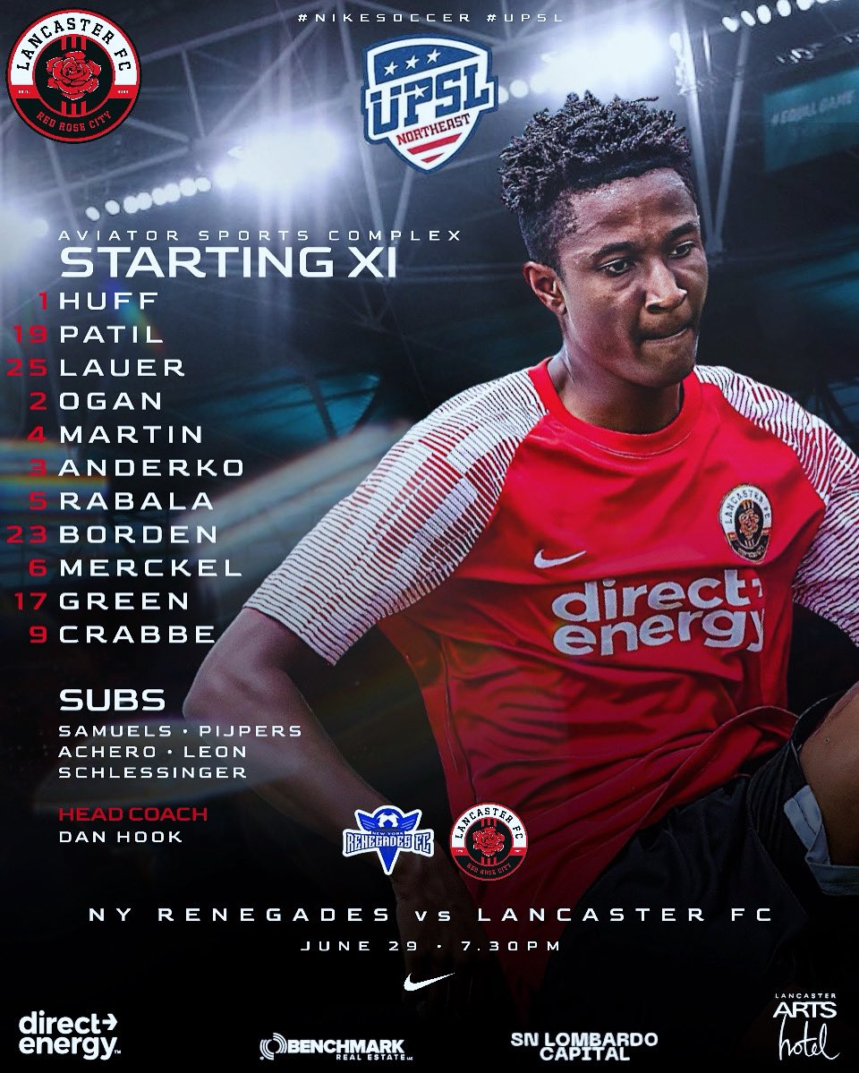 Our starting XI for tomorrow’s <a href="/UPSLsoccer/">UPSL</a> semi final! 🌹

#DareToBeGreat