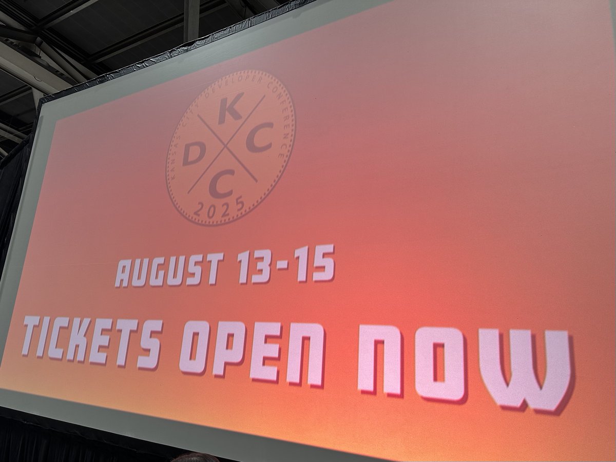 jeffreystrauss's tweet image. On. Sale. Now.
Aug 13-15, 2025
#kcdc2025 #thankyou