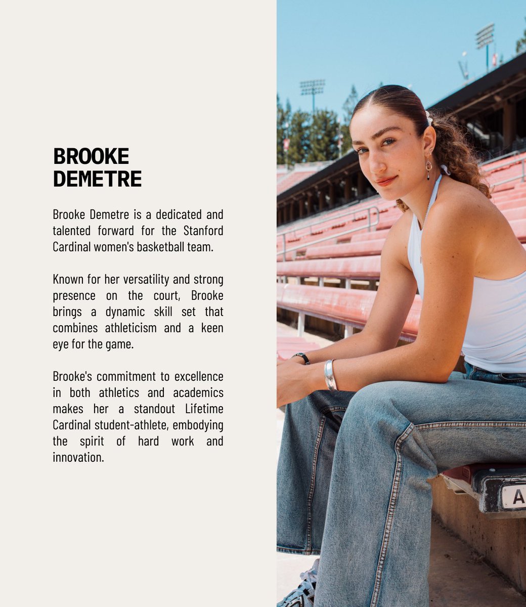 Lifetime Cardinal (@lifetime_card) on Twitter photo Brains, brawn, and a splash of creativity = #LifetimeCardinal athlete <a href="/BrookeDemetre/">Brooke Demetre</a> 🏀
Crushing it as a Forward for <a href="/StanfordWBB/">Stanford WBB 🌲🏀</a> and acing Design Engineering in the classroom. 🤓 #GoCard Brains, brawn, and a splash of creativity = #LifetimeCardinal athlete <a href="/BrookeDemetre/">Brooke Demetre</a> 🏀
Crushing it as a Forward for <a href="/StanfordWBB/">Stanford WBB 🌲🏀</a> and acing Design Engineering in the classroom. 🤓 #GoCard