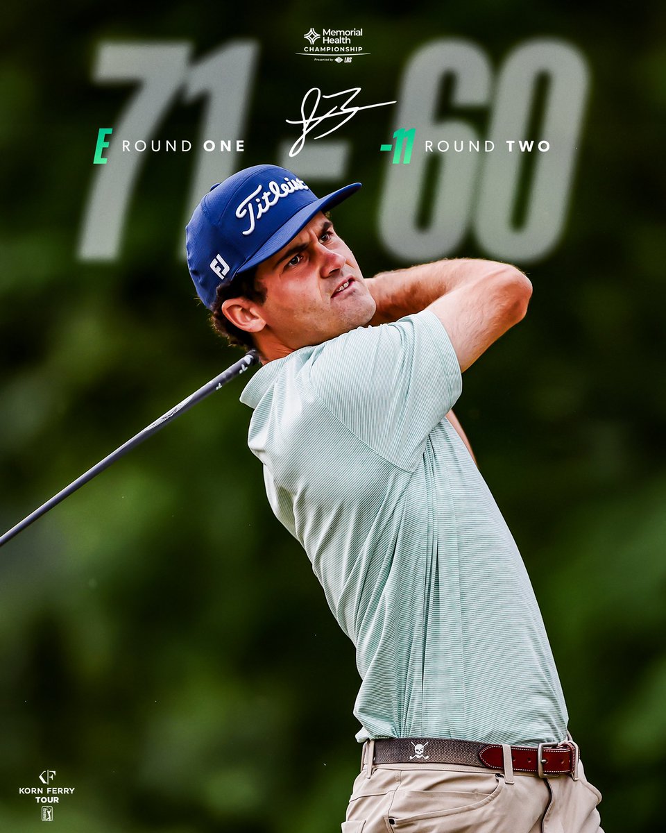 Korn Ferry Tour (@kornferrytour) on Twitter photo A tale of two rounds 🤯
<a href="/JacksonSuber/">Jackson Suber</a> improves his score by 11 strokes between rounds one and two <a href="/MHChampionship/">Memorial Health Championship presented by LRS</a>. A tale of two rounds 🤯
<a href="/JacksonSuber/">Jackson Suber</a> improves his score by 11 strokes between rounds one and two <a href="/MHChampionship/">Memorial Health Championship presented by LRS</a>.