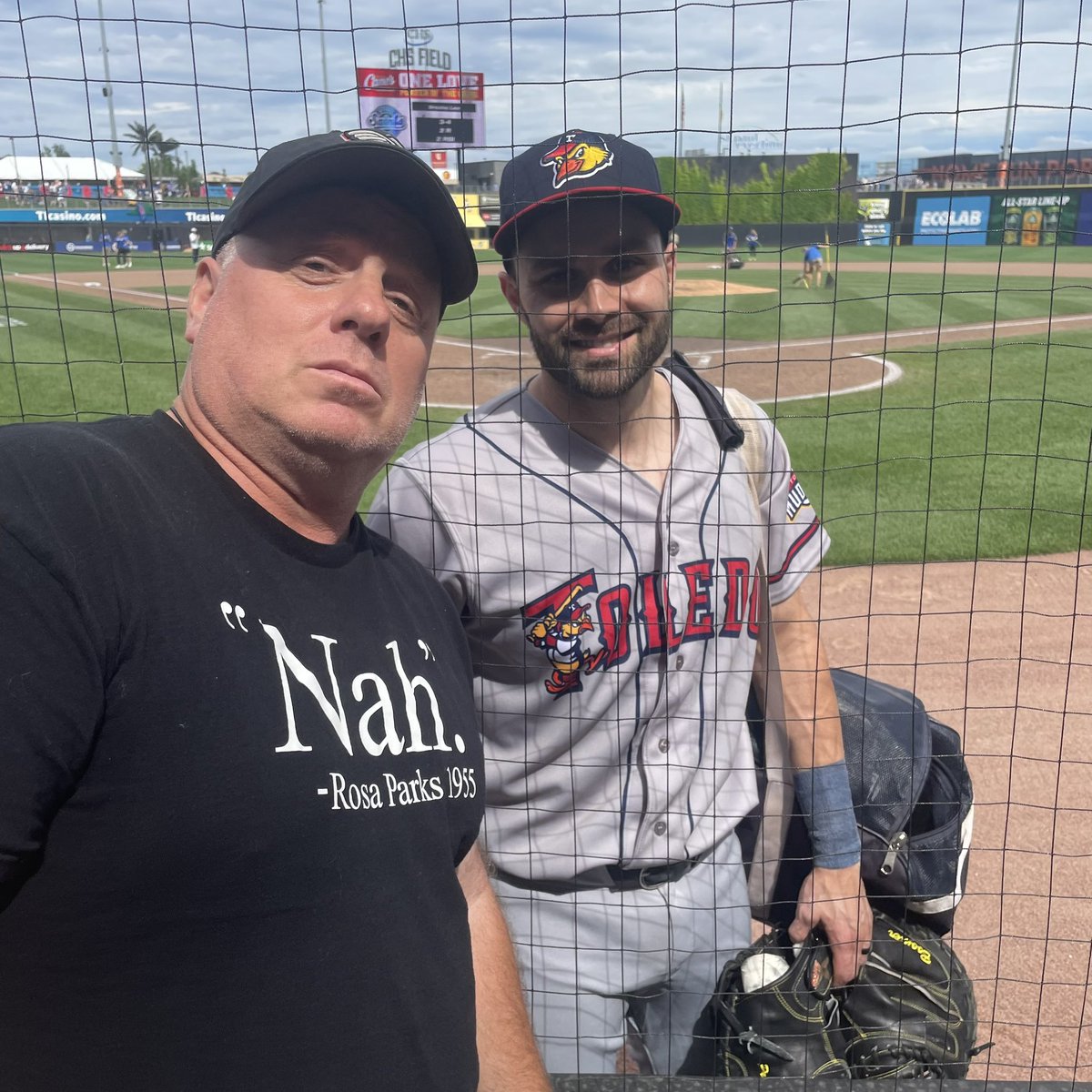 PakkalaBrent's tweet photo. Catching up with former player Anthony Bemboom makes it all worthwhile. From watching him as a kid, high school, Iowa Western, Creighton, his trip through the minors, the Rays, Angels, Orioles  in the show, &amp; now w/ Toledo. Great talent, better person, &amp; nobody outworks him. https://t.co/WU3CdzZ7G9
