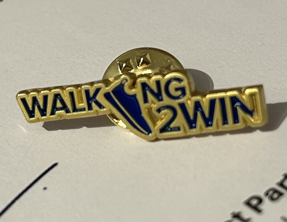 🤩
Received a #Walking2Win badge 

Will be wearing it at tomorrow mornings canvassing! 👞