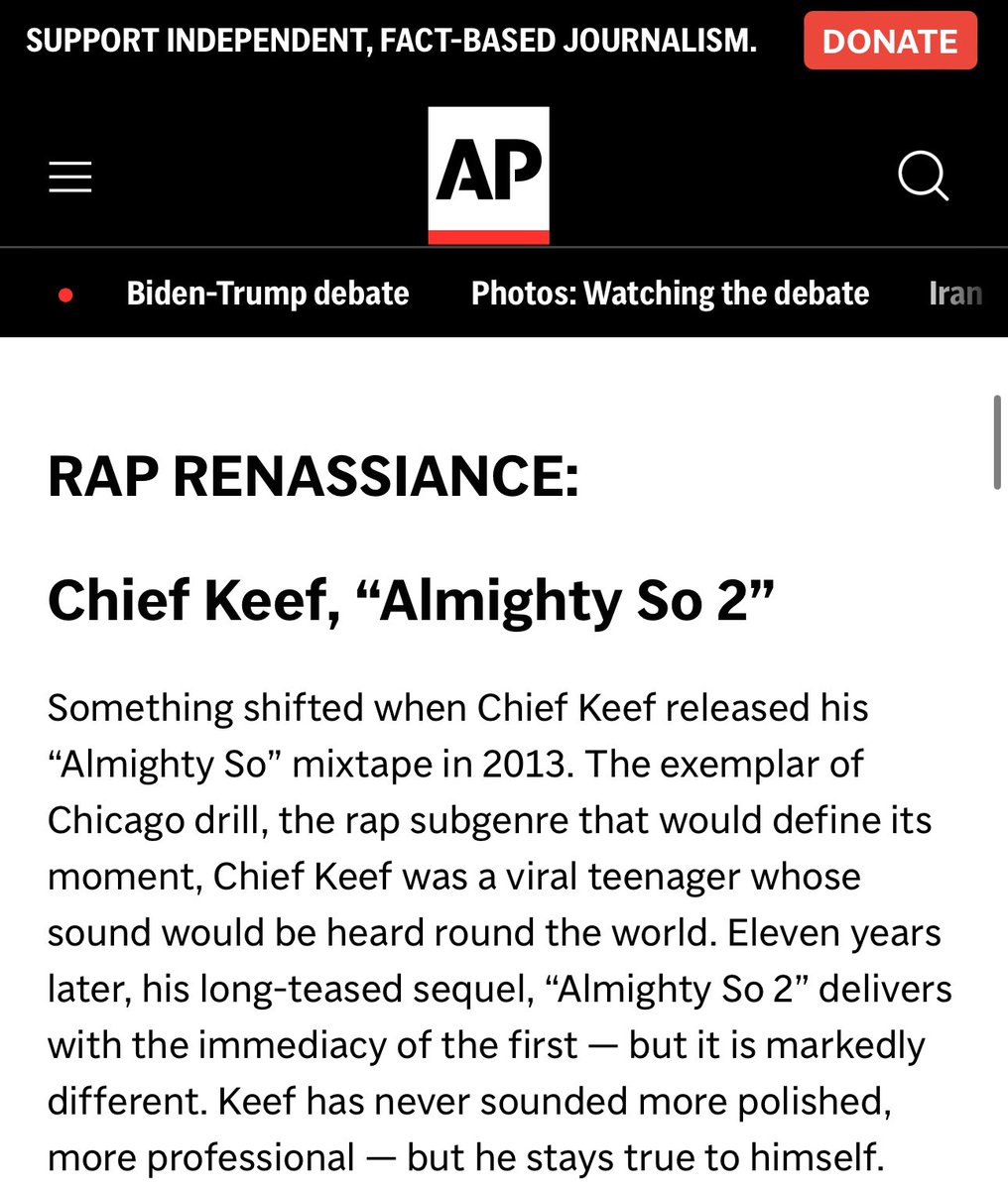 43BLabel's tweet photo. #Almightyso2 by #Chiefkeef is on #AP Best Albums of 2024 so far 🐐 https://t.co/QqoyXF8TQe
