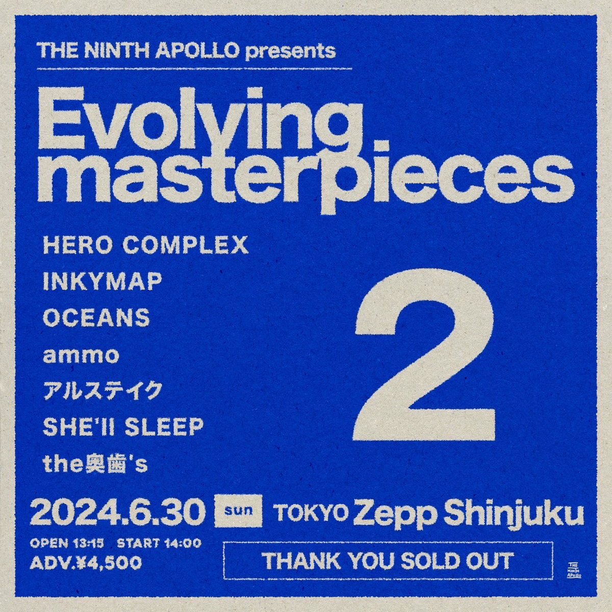 明日は新宿🦸‍♂️】 2024年6月30日(日) Zepp Shinjuku THE NINTH