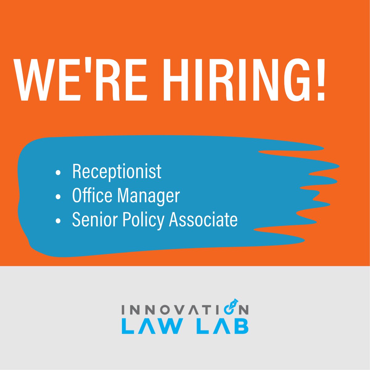 Innovation Law Lab is seeking dedicated folks with a heart for advocacy &amp; a drive to make a significant impact in the lives of immigrants! Join our dynamic team and be at the forefront of defending and advancing immigrant rights. Apply now!

innovationlawlab.org/jobs/