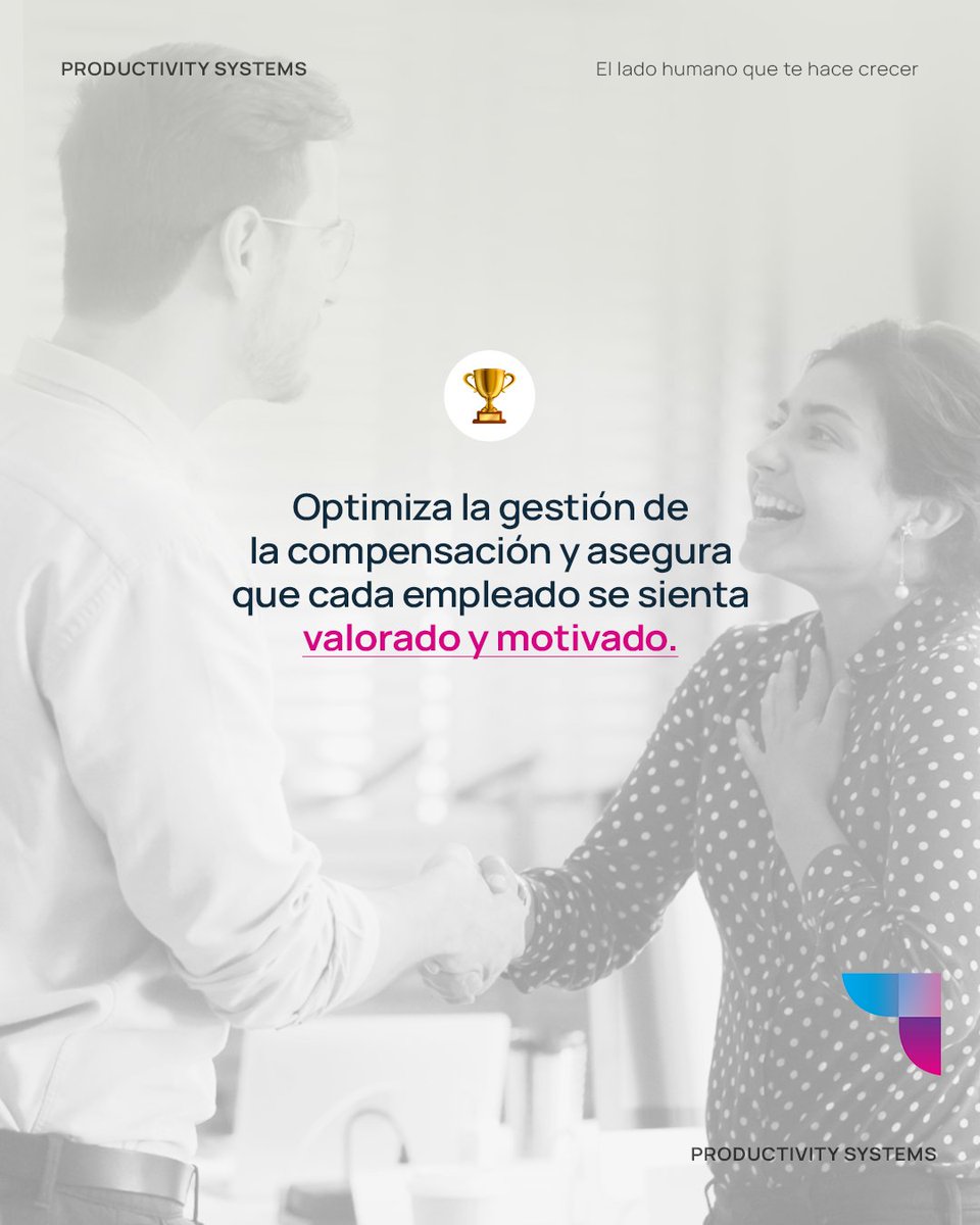 ProductivitySys's tweet image. ¿Tu empresa necesita una estrategia de compensación más efectiva? Nuestro Sistema de Valuación de Puestos analiza la posición competitiva de cada puesto dentro de tu organización en función de su contenido, impacto y responsabilidad.
