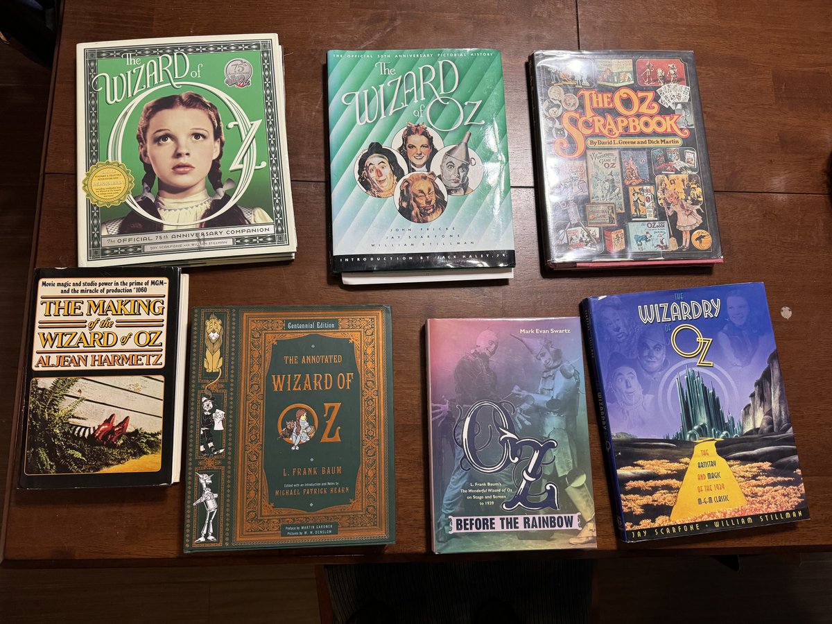 Yester_World's tweet image. For those curious, here are the books I used as part of my research for the Wizard of Oz episode (excluding some on Kindle). They contain even more fascinating photographs/information about the films production, so I highly recommend.