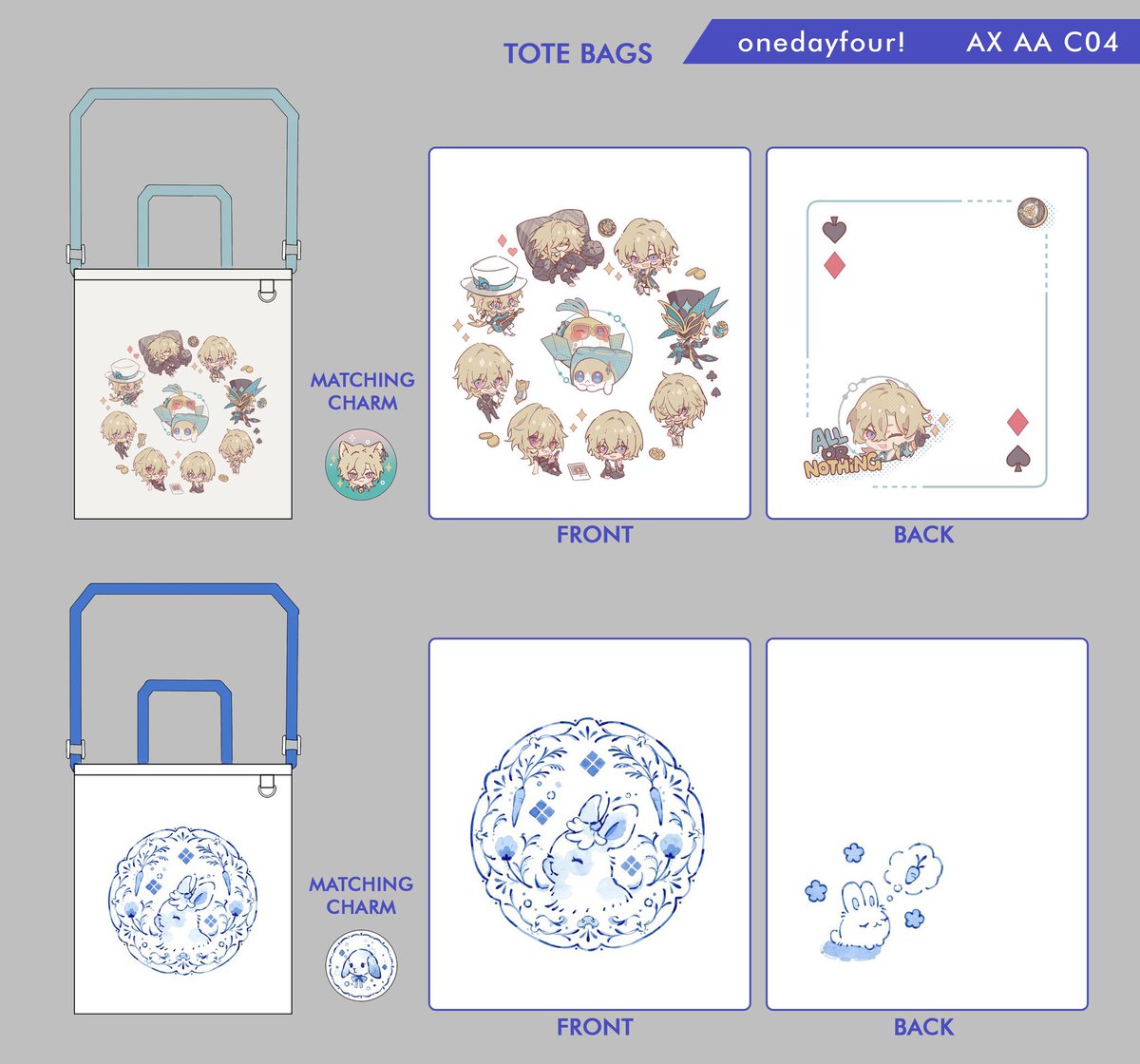 onedayfour's tweet image. AX CATALOG!!!!!
I made a bunch new original things!!! and A LOT OF HONKIA STAR RAIL (aventurine and penacony craze)
1/2 (totes and acrylics)
#animeexpo #ax2024 #axcatalog #axartistalley2024 #ax2024artistalley